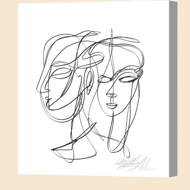 ArtArt45776940's tweet photo. Two faces, one line— A quiet bond drawn from within. These minimalist portraits speak without words, tracing emotion, unity, and identity in a single stroke.

🖤 Explore the full collection: https://t.co/GvmeQaspB1 🖼️ Available as prints, apparel, and more. #OneLineArt #MinimalistPortrait #LenaOwensArt #ContemporaryDesign #FAAArtist #EmotionalArt #ModernDecor #LineDrawing #UnityInArt

 One-line abstract drawing of two serene faces in symbolic unity, created in minimalist digital style. Two faces, one line A quiet bond drawn in motion, Where you are me, too.