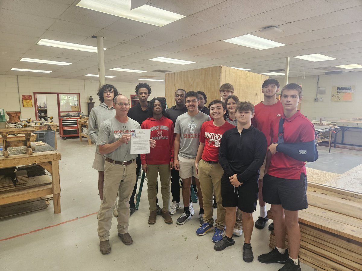 Congrats to <a href="/TrojanNation11/">Northeast Lauderdale High School</a>'s Construction Teacher, Mr. Boldin, for receiving a classroom mini grant from <a href="/LCSDFoundation/">LCSDFoundation</a>! The award includes a gift card to Harbor Freight to purchase tools and supplies for use in the <a href="/LCSDcte/">Lauderdale County CTE</a> classroom. #LCSDFoundation