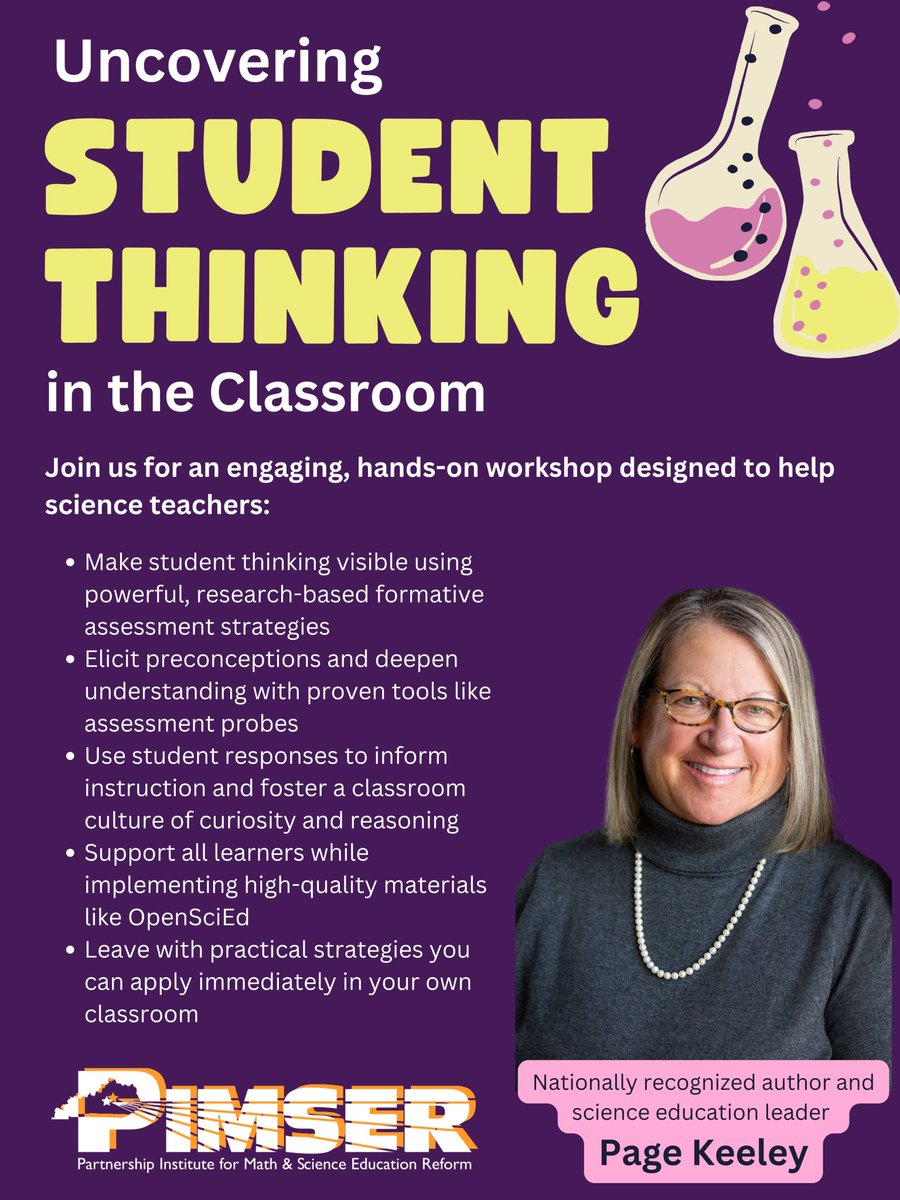 🚀 Join nationally recognized author &amp; science education leader Page Keeley for Uncovering Student Thinking in the Classroom! Don’t miss this chance to deepen your teaching practice. #ScienceEd #Teaching
👉 Register here: rsvpbook.com/UncoveringStud…