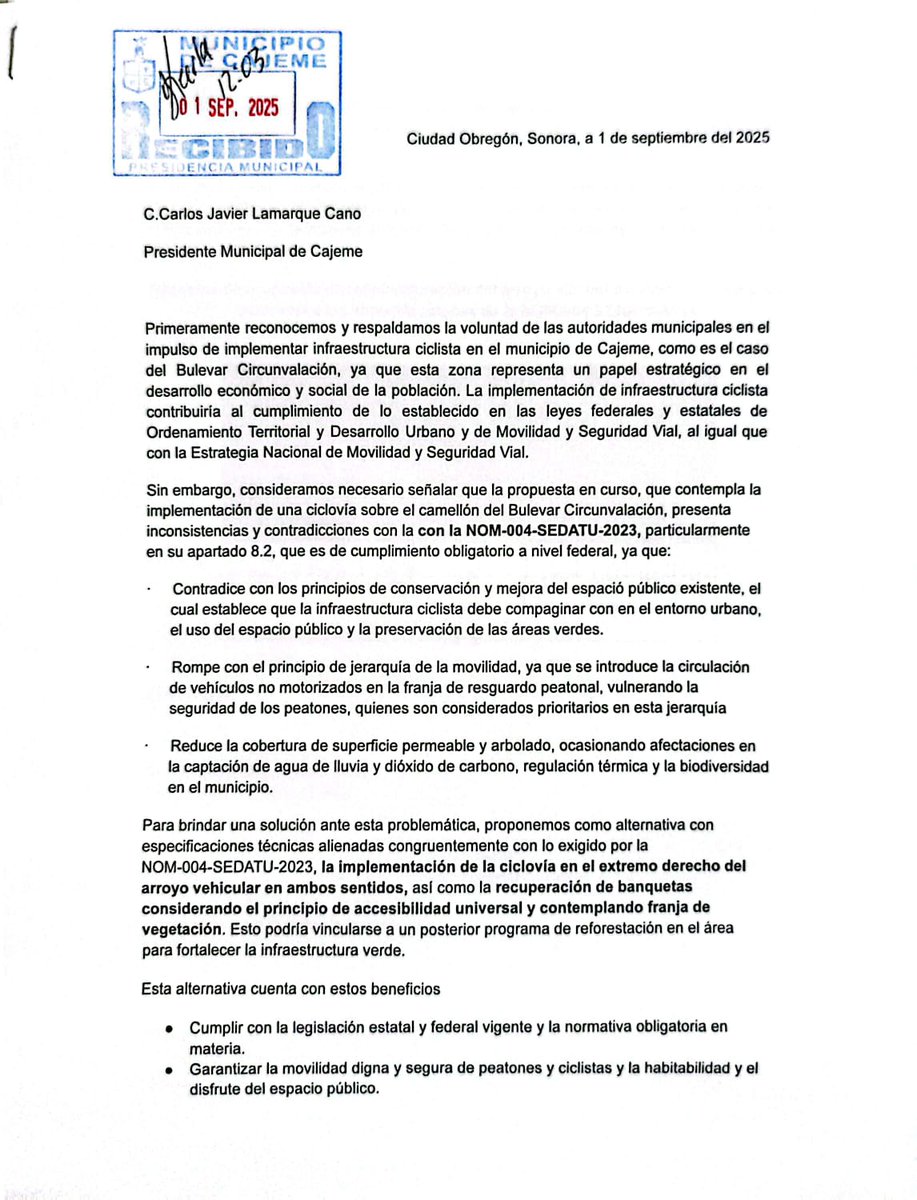 Coalición Movilidad Segura Sonora tweet media