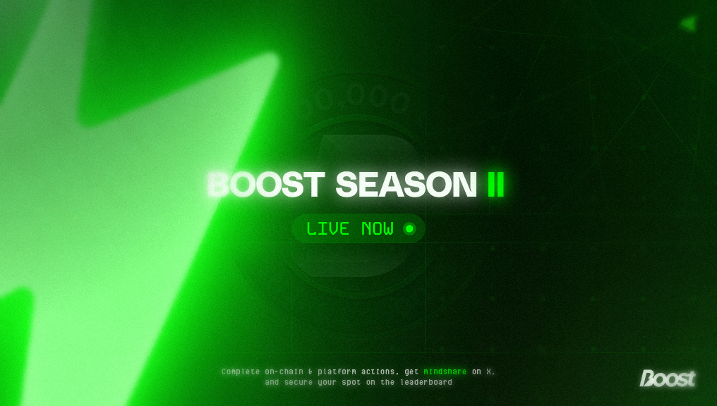boostdotgg's tweet image. Season 2 for Boost is now live on @PulseInfra with 5,000,000 $BOOST tokens up for grabs!

→ alphabot.app/pulse/boost

Complete on-chain &amp;amp; platform actions, get mindshare on X, and secure your rank on the leaderboard.

Earn $BOOST rewards for activity across our ecosystem ⚡️