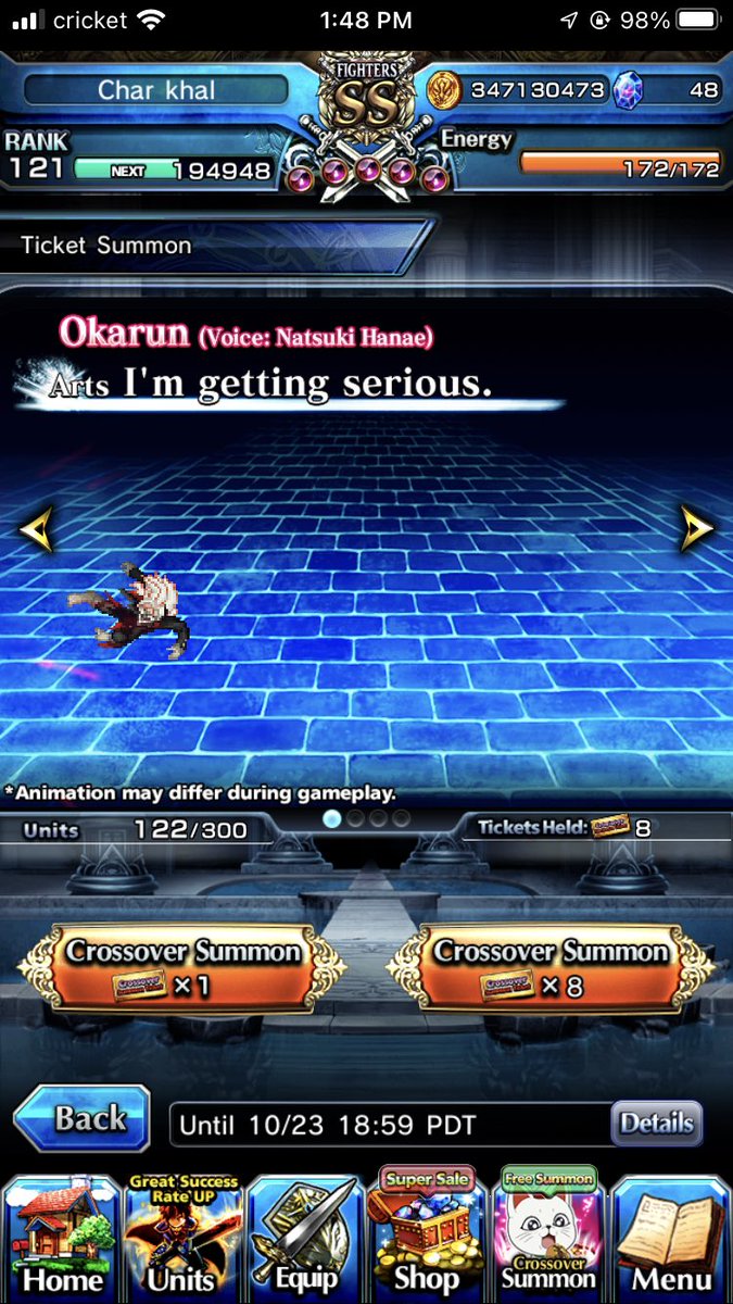 Let’s fucking gooooooooo!!!!

I got okarun, and I got him on the free tickets !!!!