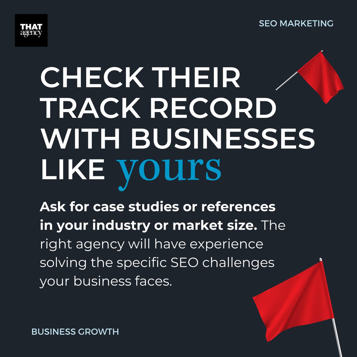 Not every agency is the right fit. The best one? It listens, delivers results, and aligns with your vision for growth.

thatagency.com

#digitalmarketing #digitalmarketingagency #seoagency #socialmediamarketing #seo #westpalmbeach #floridaagency #coloradosprings