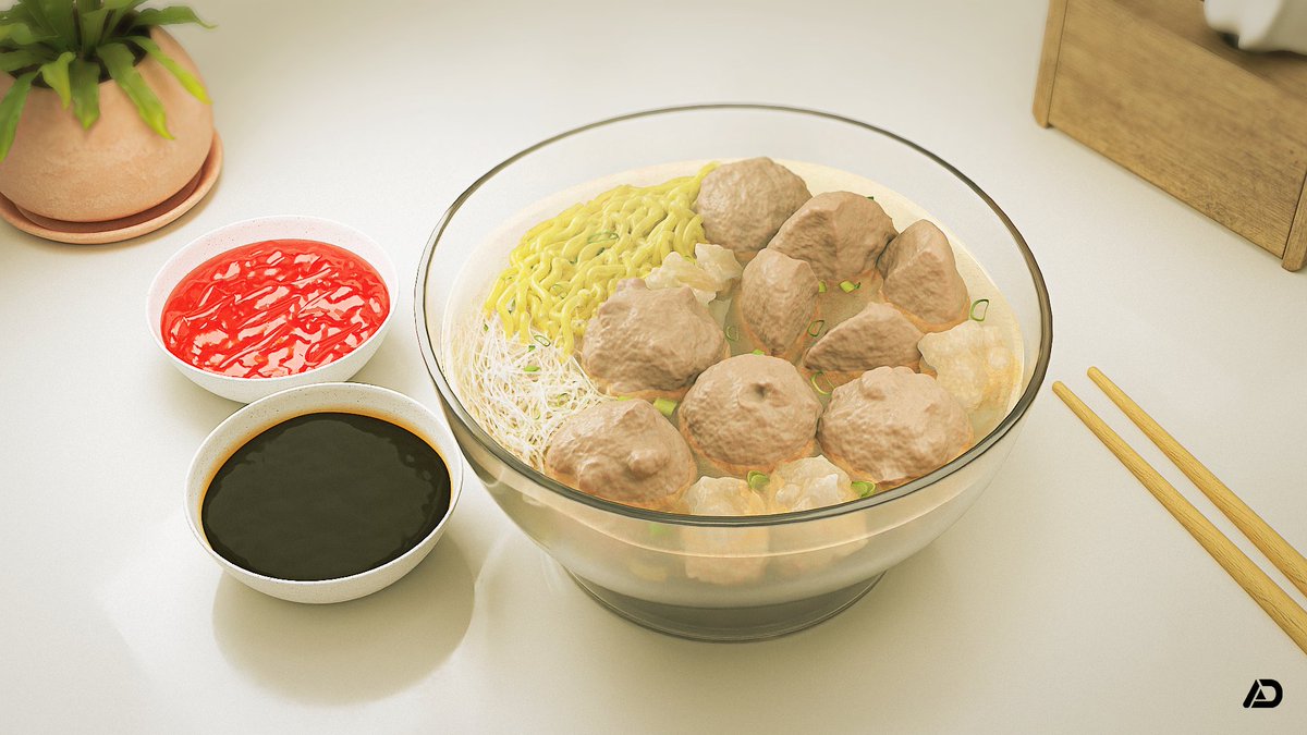 nginxCDN's tweet image. membuat bakso dengan #blender #3DCG