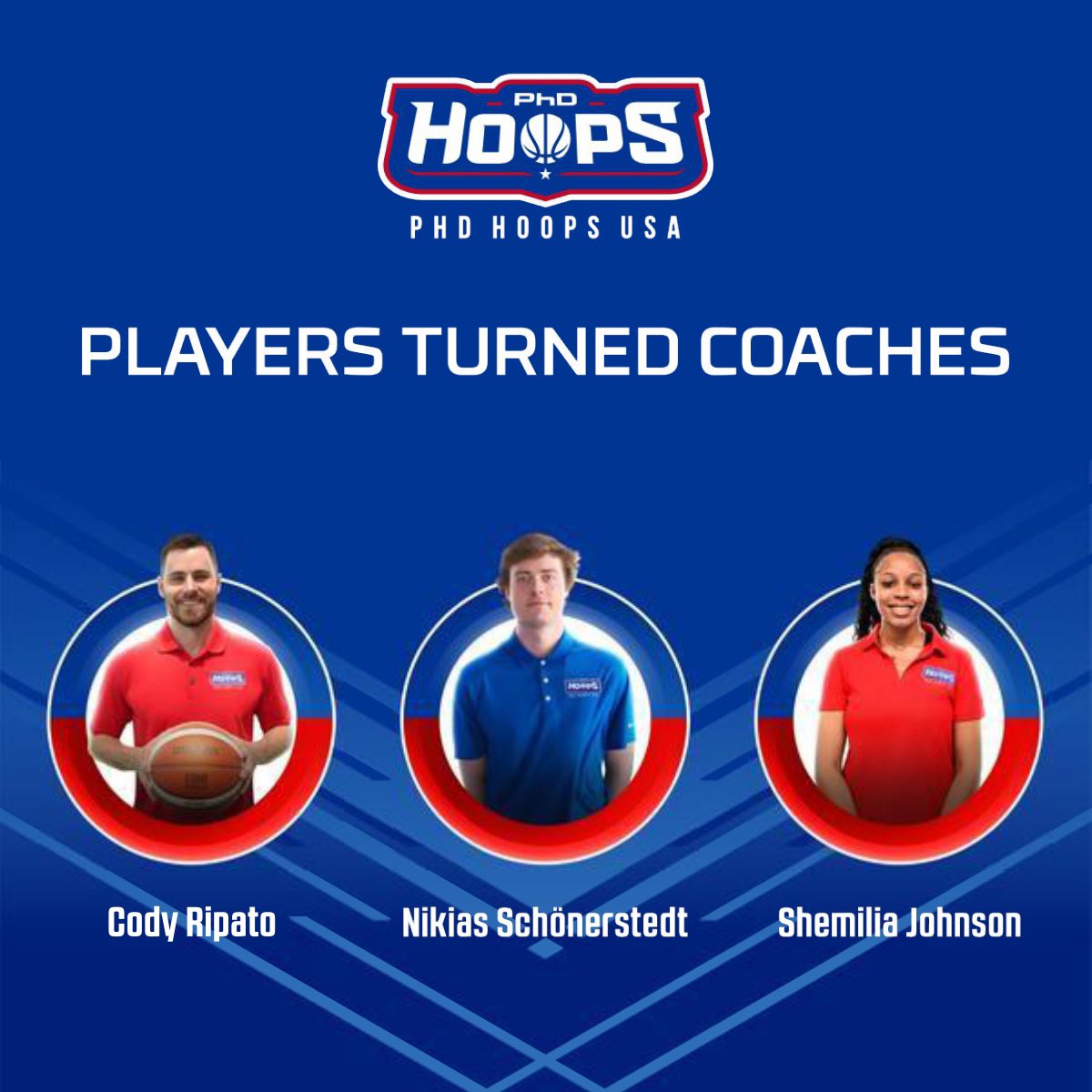 We’re incredibly proud of our #PhDHoopsUSA players turned coaches! These 3 former players have now transitioned into coaching roles for PhD Hoops USA and are being mentored by some of the best in the game. THE PHD HOOPS FAMILY IS REAL!