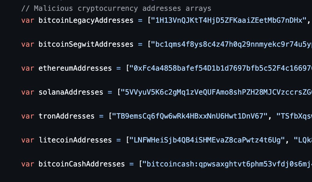 <a href="/vxunderground/">vx-underground</a> If one is bored and wants all the addresses:

gist.github.com/krautface/55ad…
