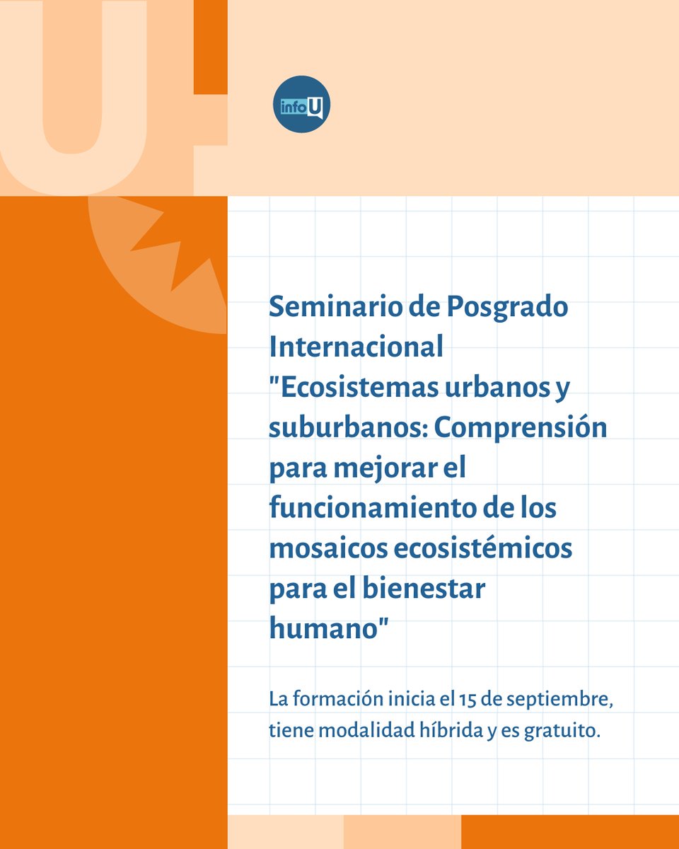 UNSJ_Oficial's tweet image. 🟠 𝐒𝐞𝐦𝐢𝐧𝐚𝐫𝐢𝐨 𝐝𝐞 𝐏𝐨𝐬𝐠𝐫𝐚𝐝𝐨 𝐈𝐧𝐭𝐞𝐫𝐧𝐚𝐜𝐢𝐨𝐧𝐚𝐥 𝐩𝐚𝐫𝐚 𝐛𝐢ó𝐥𝐨𝐠𝐨𝐬 𝐲 𝐞𝐜ó𝐥𝐨𝐠𝐨𝐬 

La formación inicia el 15 de septiembre, tiene modalidad híbrida y es gratuito. 

➡ Ingresar a tinyurl.com/2yh2ls4u 

#Exactas #UNSJ #SanJuan #Argentina