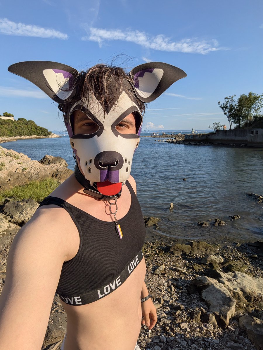Non-binary beach pup 💝

#beachpup #queerpup #nonbinarypup #puppytwink #gaypup #pupmask #instapup #nonbinarybinder #nonbinarylove #queerfashion #lgbtbeach