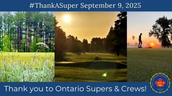 Join us tomorrow to #ThankASuper - let's celebrate the incredible dedication and hard work of #OGSA Supers &amp; their teams!  Take a moment to show your appreciation and #ThankASuper for their contributions in elevating your golfing experience. <a href="/GolfSupers/">CGSA</a> <a href="/GCSAA/">GCSAA</a> #TodayInOntario
