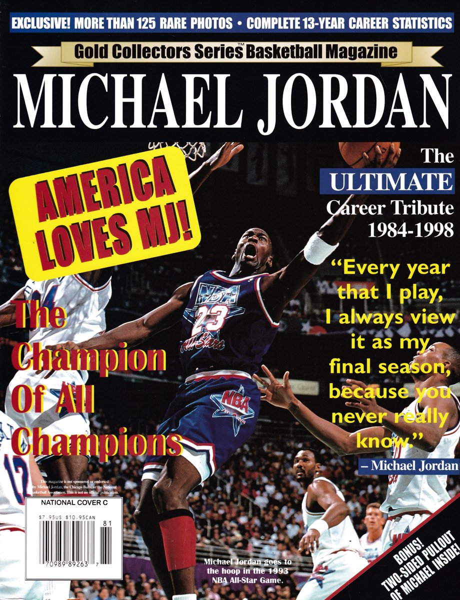 Gold Collectors Series Magazine
1999
#Jumpman #AirJordan #MichaelJordan #Jordan #Mj #ChicagoBulls #Chicago #Bulls #NBA #Mj23Covers