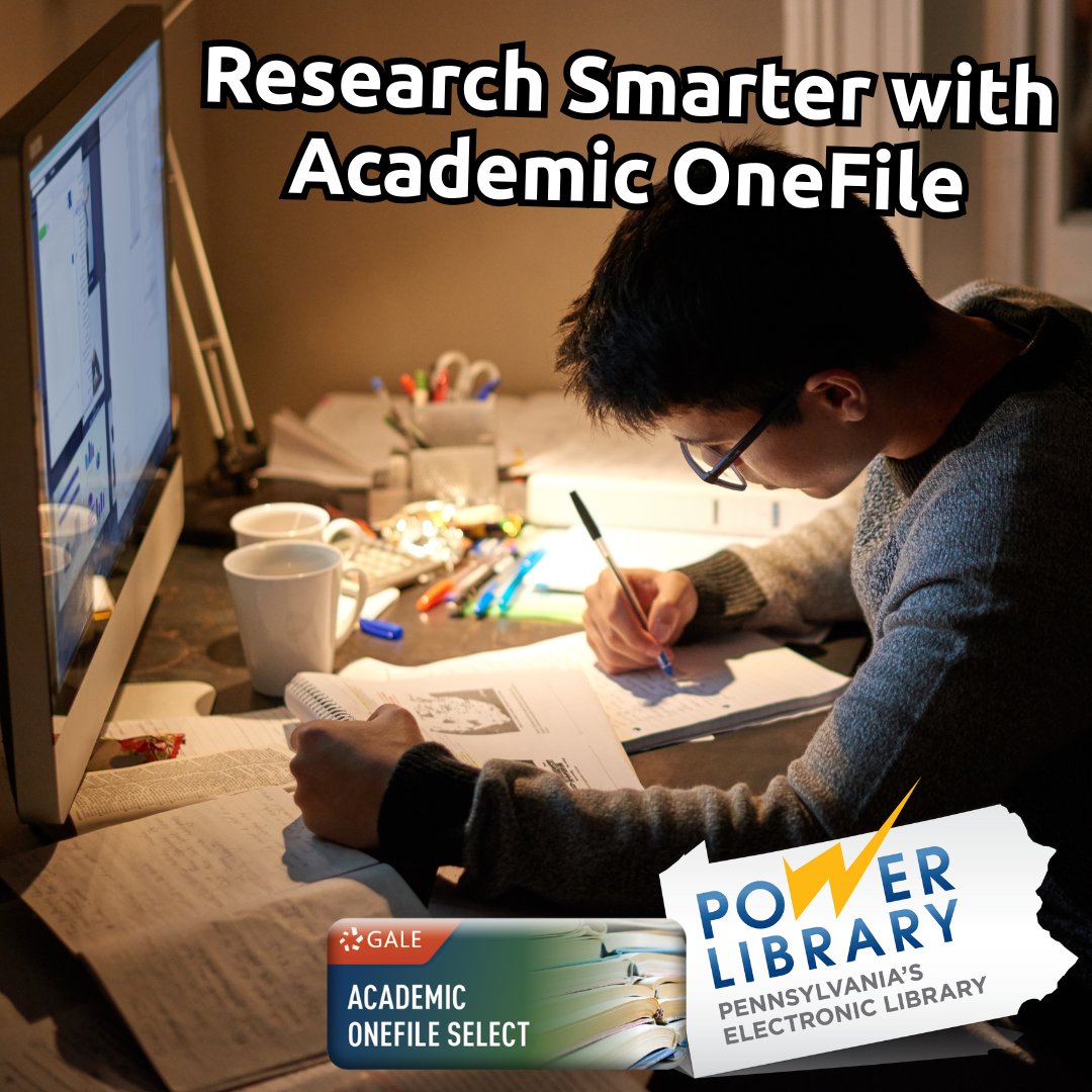 PowerLibrary's tweet image. Need credible sources for your next paper or project? 🎓 POWER Library’s Academic OneFile Select covers everything from art 🎨 and literature 📖 to economics 💵 and the sciences 🔬. Access it all FREE with your library card or a POWER e-card! 💻
👉 bit.ly/3A4kYWu