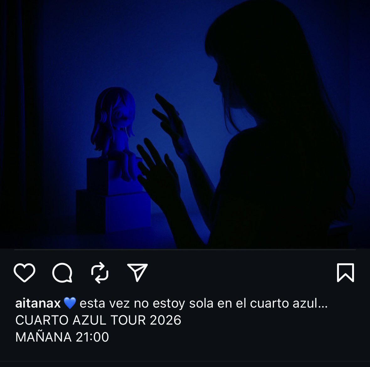 💙 AITANA acaba de anunciar que mañana a las 21:00h anunciará su gran y esperada gira mundial, CUARTO AZUL WORLD TOUR 2026.