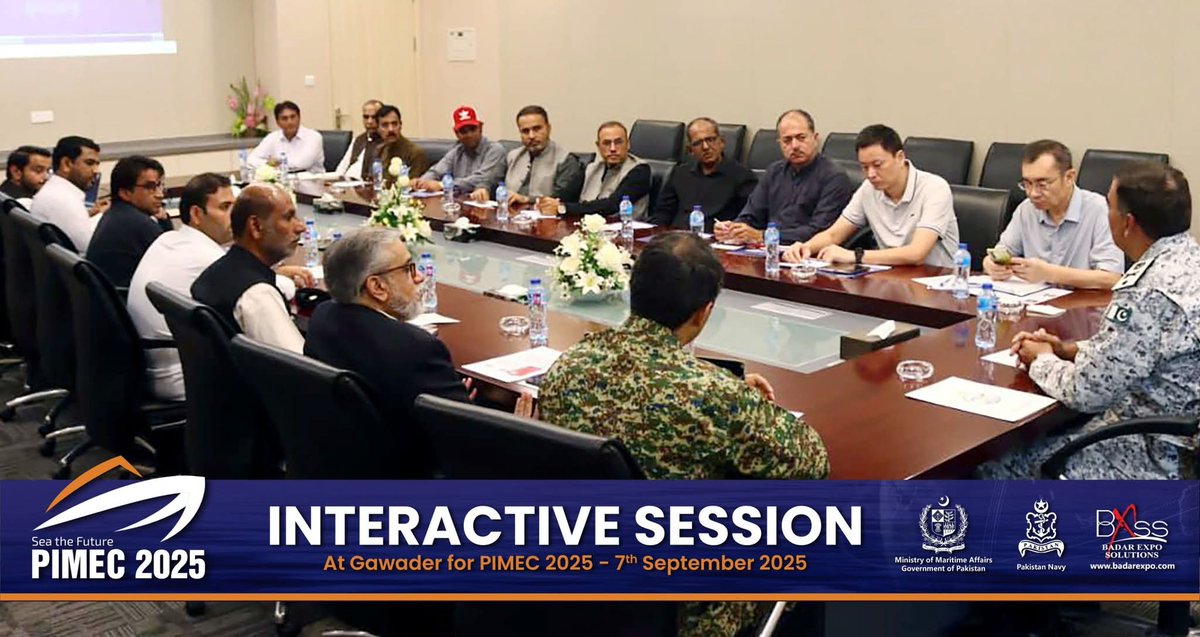 idigitaleye's tweet image. #PIMEC 2025 Session in #Gwadar  On September 7, 2025, an interactive session took place at the Chinese Business Centre in Gwadar.  The chairperson of the session was Cdre Tasawar Iqbal SI(M), COMWEST.  Participants from #COPHC  #Navy &amp;amp; #GPA