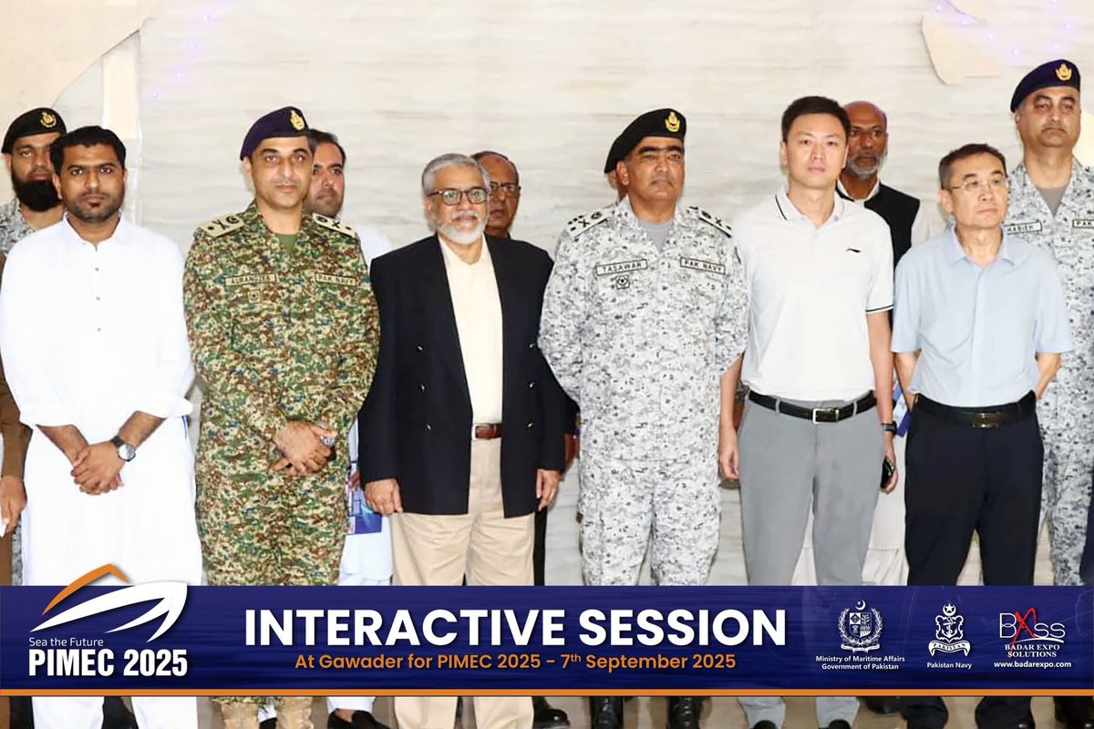 idigitaleye's tweet image. #PIMEC 2025 Session in #Gwadar  On September 7, 2025, an interactive session took place at the Chinese Business Centre in Gwadar.  The chairperson of the session was Cdre Tasawar Iqbal SI(M), COMWEST.  Participants from #COPHC  #Navy &amp;amp; #GPA