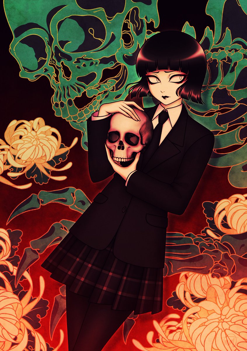 Mizore Ito (Misery-chan) - 髑髏

髑髏 - Dokuro (Skull)

She cherishes moments of peace, ephemeral as they may be… for as long as she lives, unknown terrors ceaselessly seek to haunt and torment her.
#originalart #oc