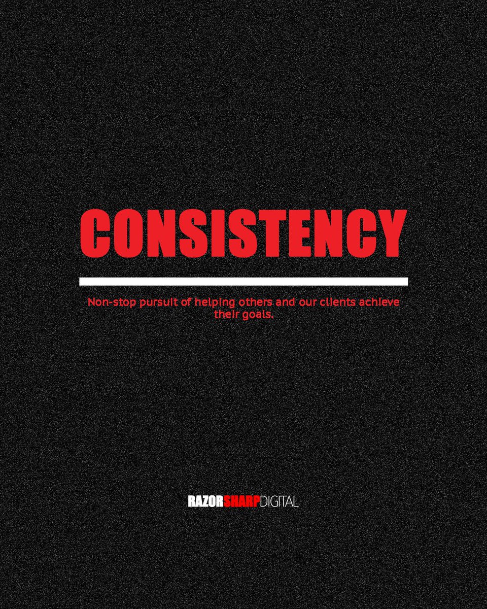 RazorSharpDigit's tweet photo. Consistency isn’t sexy—but it’s what builds trust, momentum, and long-term wins.

At Razor Sharp Digital, we show up every day for our clients. No fluff. No shortcuts. Just real results.

#ConsistencyWins #DigitalMarketing #NoBSMarketing #ShowUpDaily #RazorSharpDigital https://t.co/Ptwz3AJSoc