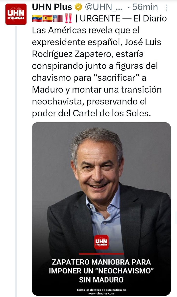 LSCat_USA's tweet image. Así hablan de Zapatero en América, es público y conocido sus relaciones íntimas con Maduro, Delcy y compañía, las que tuvo con Chávez y ahora lo vinculan al Cartel de los Soles...
Mientras tanto estrena chalet de 2 millones...con una garita con escolta permanente
#LaSilenciosaCat