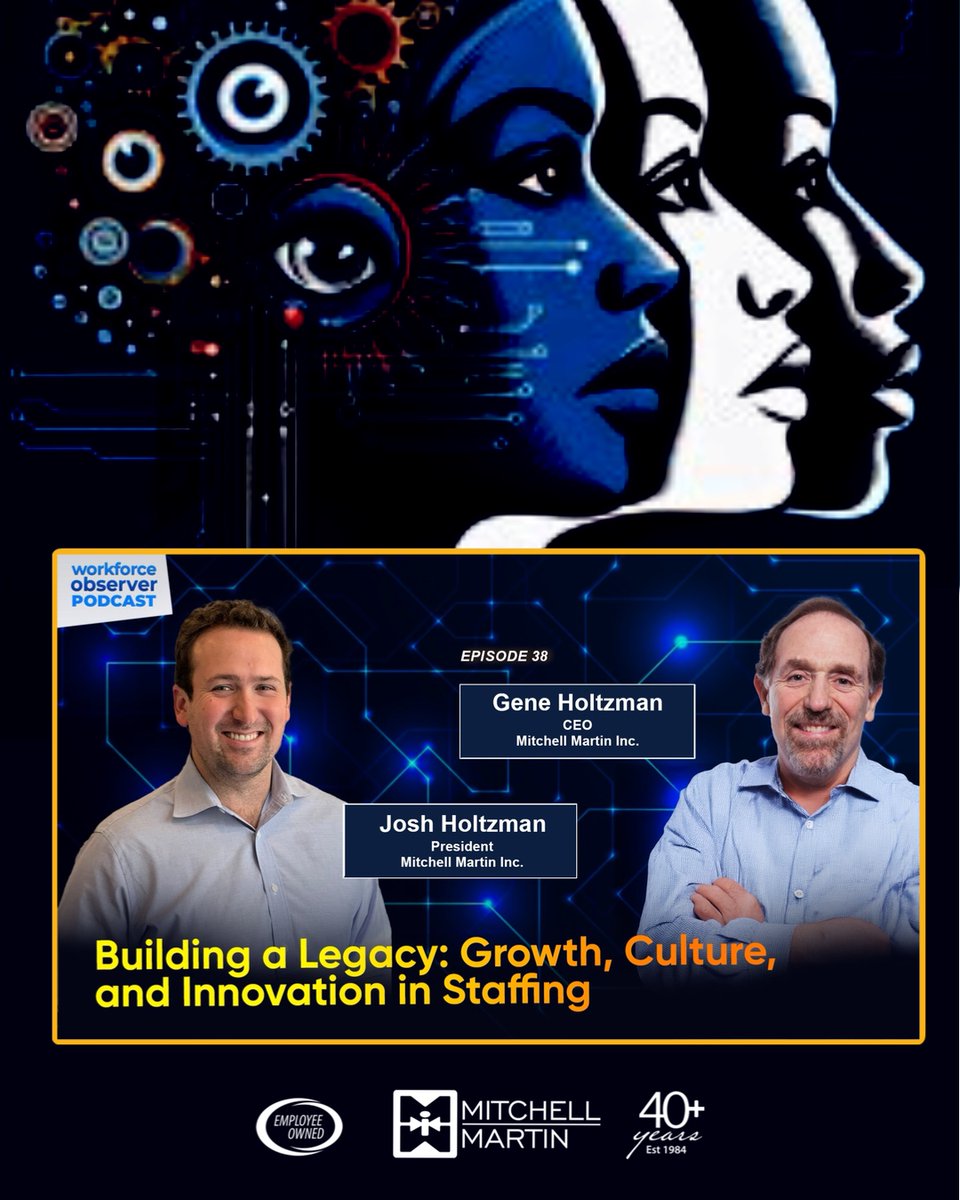 MMIstaffing's tweet image. Gene &amp;amp; Josh Holtzman, sat down with Workforce Observer for a conversation on growth, #innovation, and the #futureofwork. Hear how they’ve built MMI into a $200M+ staffing powerhouse,  #ESOP ownership, #AI-driven recruiting, &amp;amp; a bold vision for what’s next: youtu.be/KkUCg_hkExM