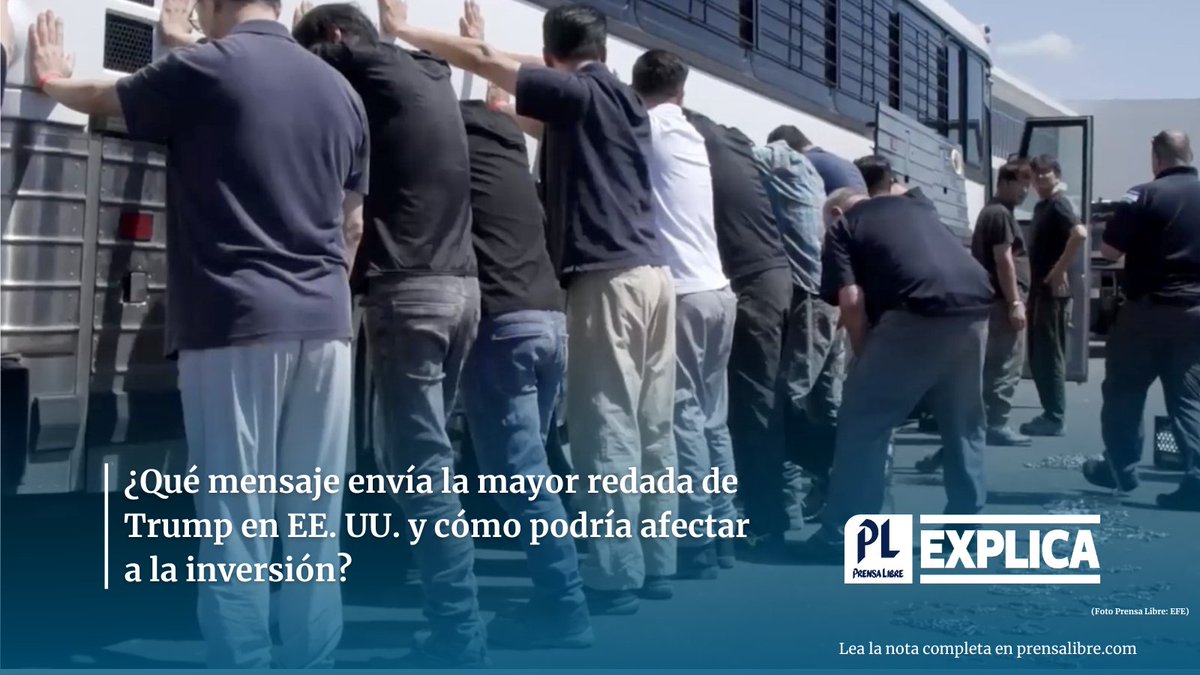 prensa_libre's tweet photo. #PLExplica | Pese a las advertencias de expertos sobre un estancamiento del mercado laboral, el Gobierno de EE. UU. sigue adelante con su plan de redadas masivas. ¿Qué efecto tendrán?
https://t.co/oGeEtXBoKo https://t.co/JcwdfUO9hS
