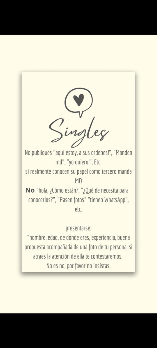 Para todos los singles que nos siguen.