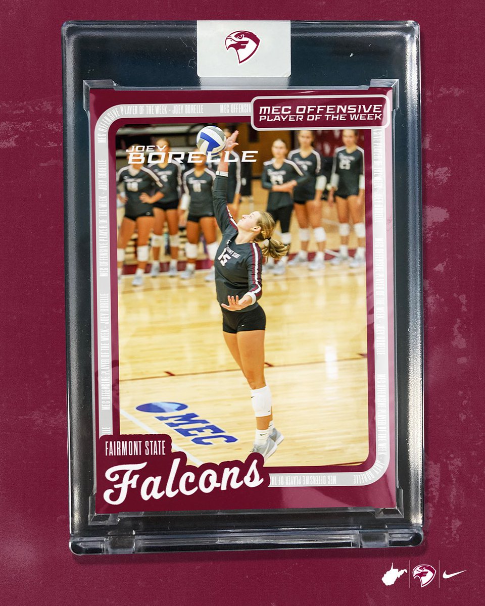 Fairmont State Athletics (@fsfalcons) on Twitter photo MEC OFFENSIVE PLAYER OF THE WEEK - JOEY BORELLE MEC OFFENSIVE PLAYER OF THE WEEK - JOEY BORELLE