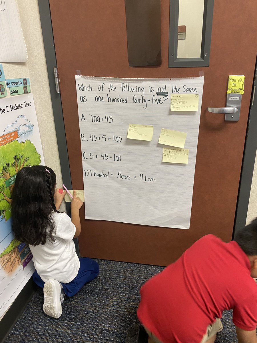 Students are engaged and collaborating in a 4 corners activity to review for their upcoming test in Ms. Aguilar’s 2nd grade classroom!  <a href="/Horn_Dreams_Big/">Horn Elementary</a> <a href="/AliefMathK6/">Alief Math K-6</a> <a href="/AliefISD/">Alief ISD</a> #WeAreAlief