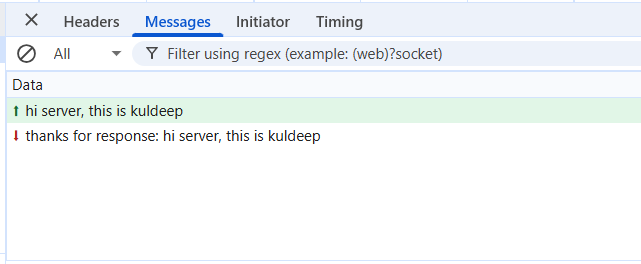 Anu_224's tweet image. Explored WebSockets today — set up a small server with Express + ws and tested it using Hoppscotch. Really cool to see real-time messages flowing instantly 👌

#WebDev #NodeJS #WebSockets