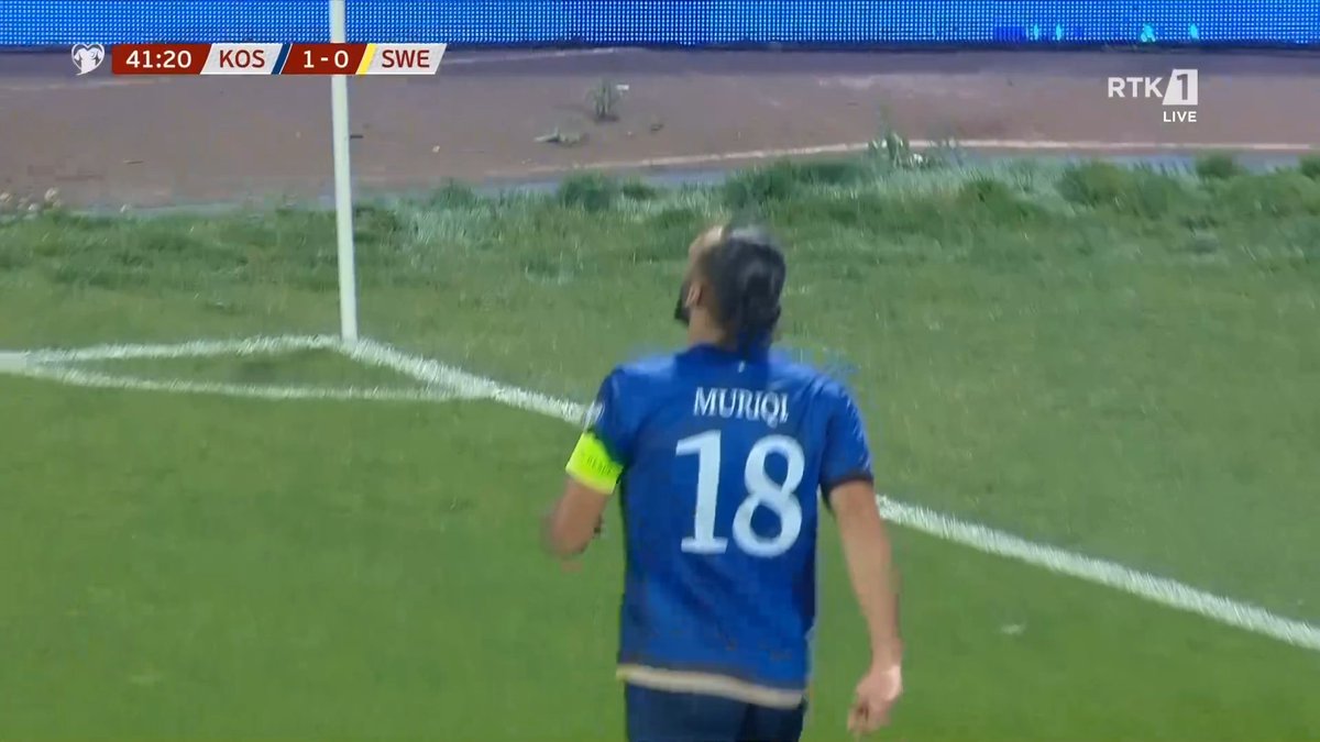 FootballKosovo's tweet photo. 42' |  GOAL! OH MY GOD ANOTHER ONE!

🇽🇰 [2]-0 🇸🇪
⚽ Muriqi

#KOSSWE | #FIFAWorldCup https://t.co/ZwAlsndVWr
