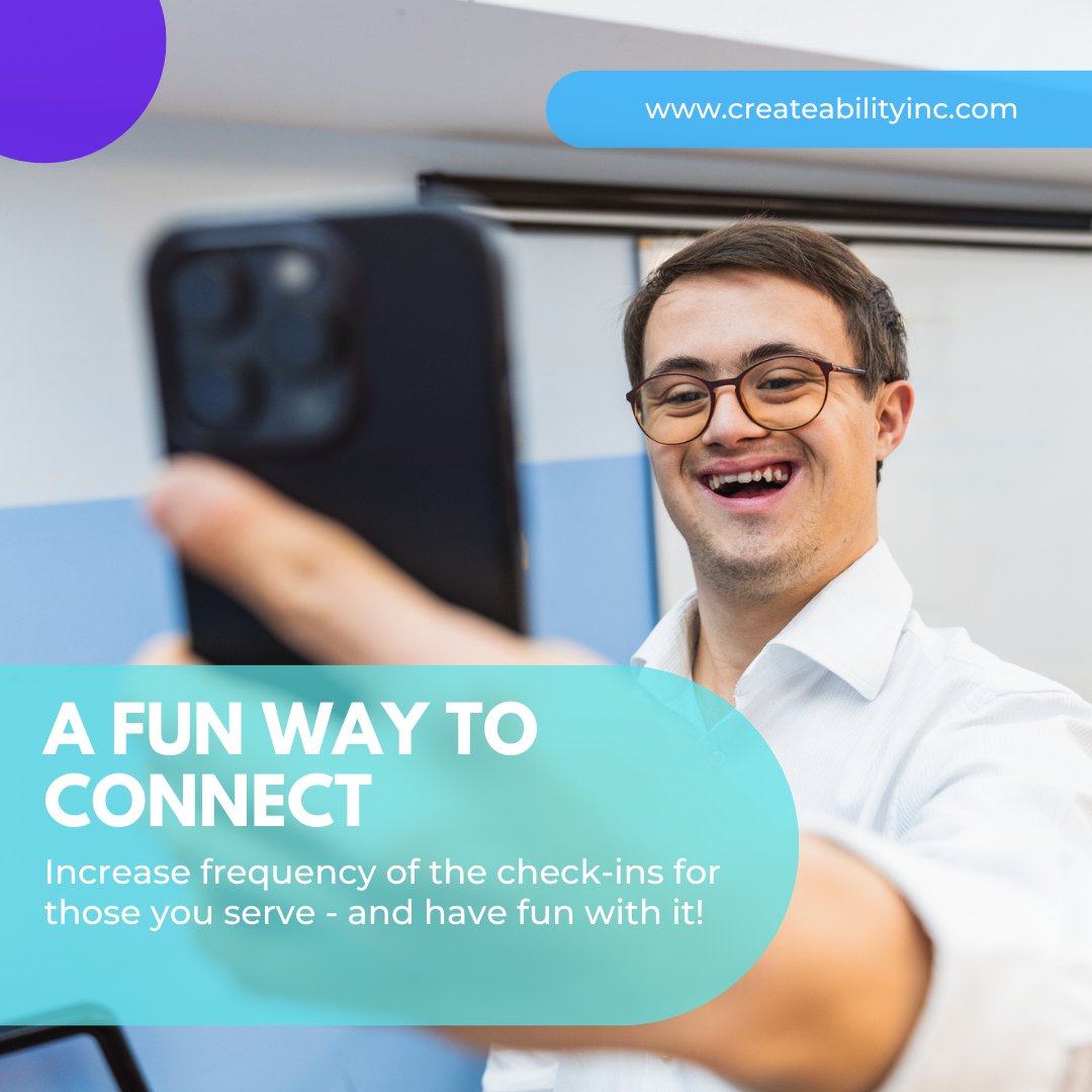 createability's tweet image. Check-ins don’t have to feel like a chore!
👉 One-touch connection in just seconds
👉 Non-intrusive check-ins with text instead of video
👉 A quick way to get help whenever it’s needed
Learn more: bit.ly/4niIchF
#ConnectAbility #DisabilityServices #EnablingTech