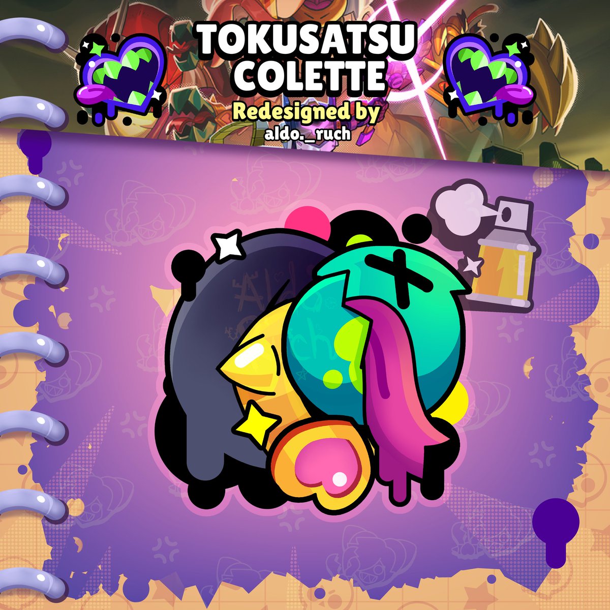 Rediseño al pin de la skin de Colette Tokusatsu🌺🦂, más un spray para la skin

próximamente traeré el resto de los rediseños de Colette 👀💕

#brawl_stars #FanArt #videogame #GiftedBySupercell #waifu