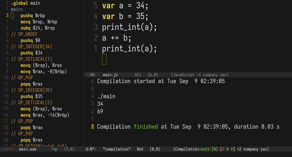 tsoding's tweet image. Wtf, compiling JavaScript to Native App is actually easy! You don't need C anymore!