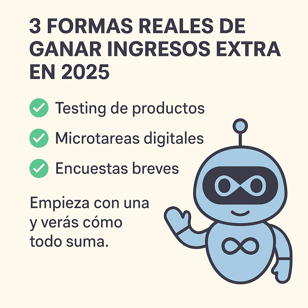 loop_earn's tweet image. 3 formas reales de ganar ingresos extra en 2025:
✅ Testing de productos
✅ Microtareas digitales
✅ Encuestas breves
Empieza con una y verás cómo todo suma. 🚀
#LoopEarn And it’s just the beginning