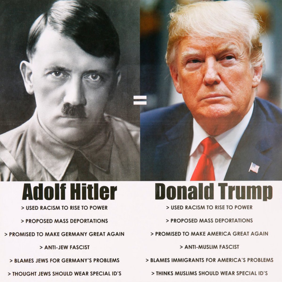 BootHisAssOut's tweet photo. I’m sure to those Germans who were not Jewish, Hitler’s policies seemed patriotic, in line with their own beliefs, and fully in step with "Deutschland über alles" (look it up, MAGA). Take a moment to reflect on how those very same Germans were seen by the world AFTER the War. https://t.co/uUTyMrj7jo