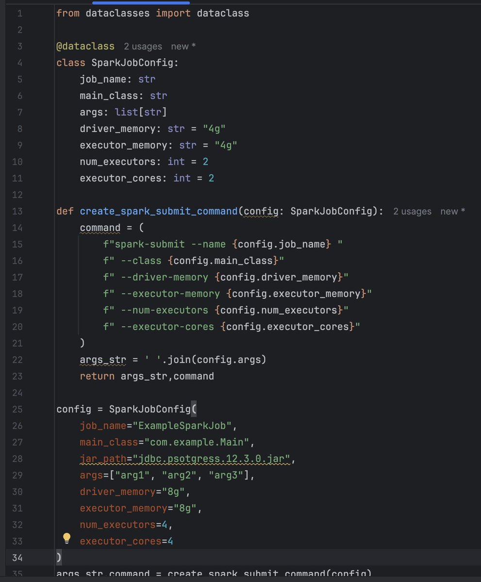code_n_learn's tweet image. 🚀 Python tip for cleaner code: use dataclasses instead of old-school classes

✅ No need for self boilerplate
✅ Auto-generates __init__, __repr__, __eq__
✅ __post_init__ lets you validate &amp;amp; restrict values

#dataclass #python #DataProtection #dataengineering