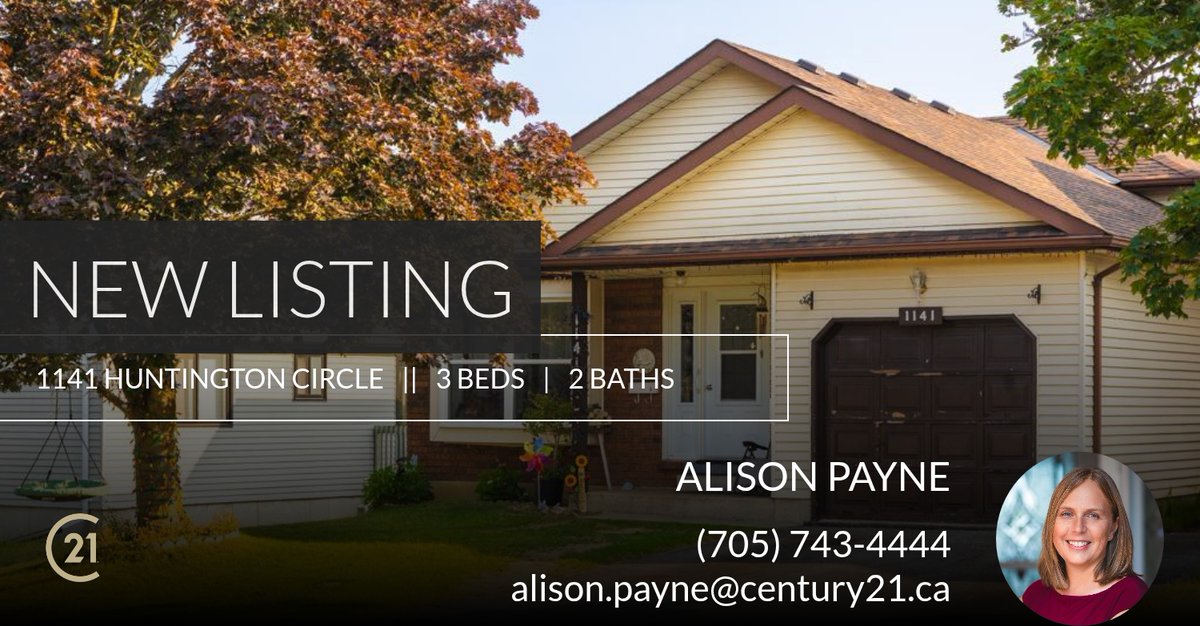 📍 New Listing 📍 Take a look at this fantastic new property that just hit the market located at 1141 Huntington Circle in Peterborough West. Reach out here or at (705) 743-4444 for more information

Alison Payne... homeforsale.at/1141_HUNTINGTO…