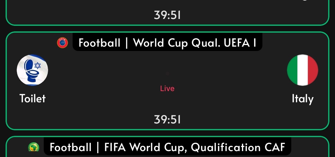 Just opened the Foot app to watch the Israel vs Italy match and look at what I saw .. 

They literally made Israel's logo a toilet  🚽😭🤣 #WorldCupQualifiers