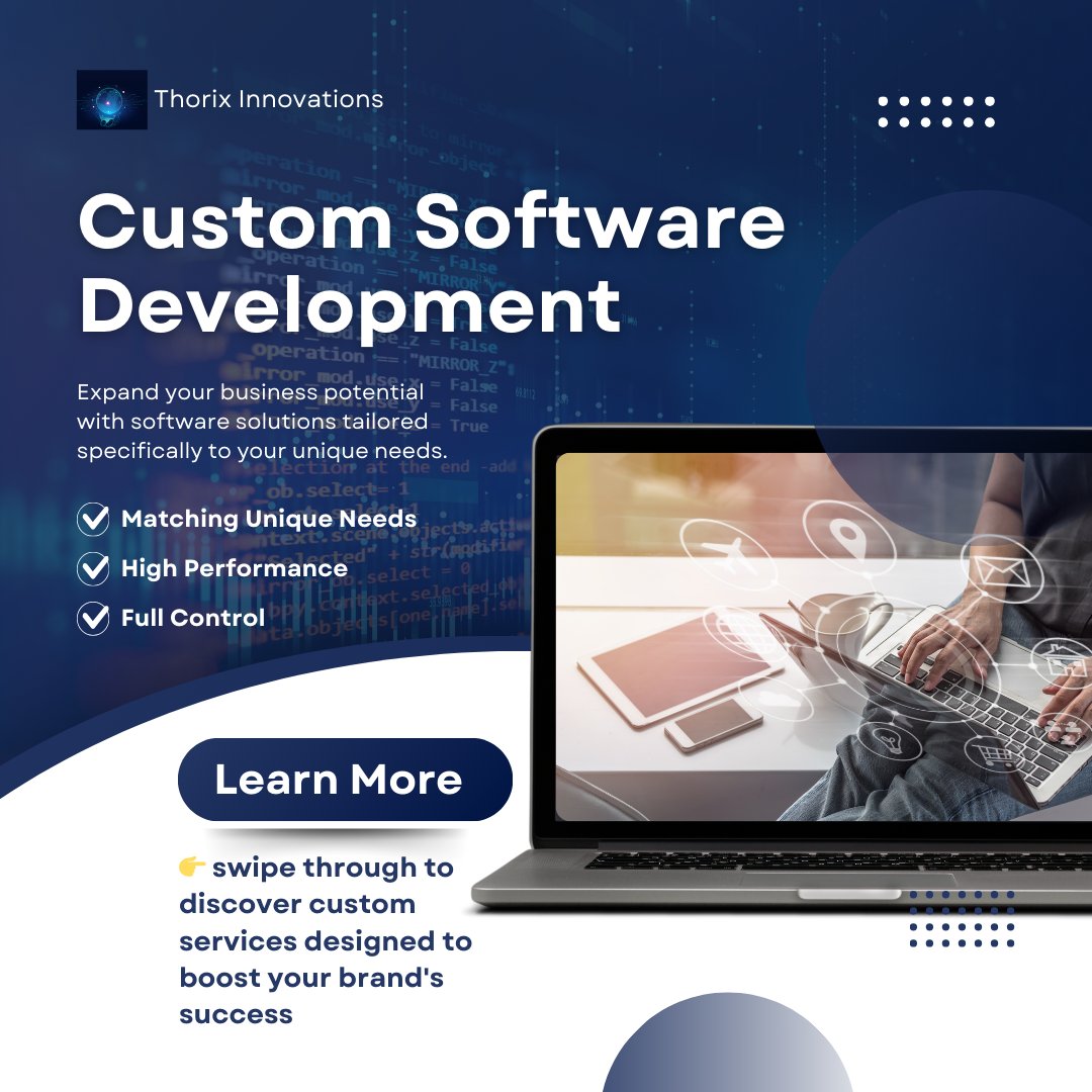 thorixuk's tweet image. 🇬🇧 Seeking innovative software solutions? Our expert development services offer tailored applications that drive business success. Let's build the future together!
#softwaredevelopment #customsolutions #digitaltransformation #businessgrowth #innovation #UK