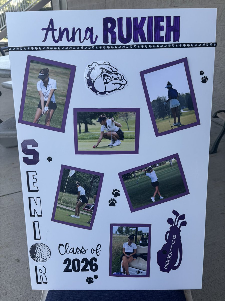 Senior Night for Hailey &amp; Anna as the Bulldogs tee off against Springfield. Go Dogs!