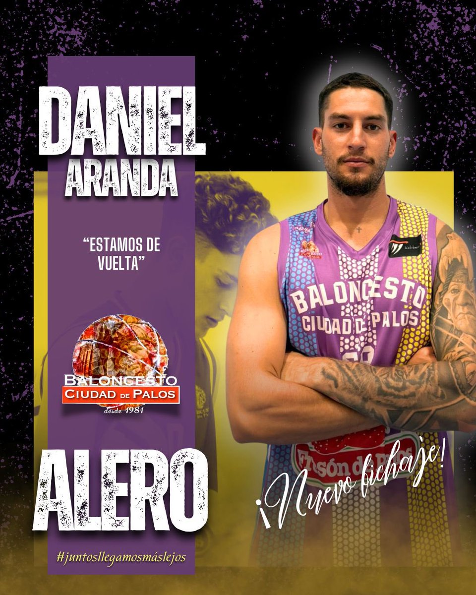 ⛹️ 𝘿𝘼𝙉𝙄𝙀𝙇 𝘼𝙍𝘼𝙉𝘿𝘼… ¡Nuevo fichaje!
    🏀 🅐🅛🅔🅡🅞

📣 Jugador del Equipo Senior Masculino:

✍️ ❞𝙀𝙨𝙩𝙖𝙢𝙤𝙨 𝙙𝙚 𝙫𝙪𝙚𝙡𝙩𝙖❞

❤️¡Bienvenido Dani!❤️

@dani10rnd

#cbciudaddepalos 
#juntosllegamosmáslejos