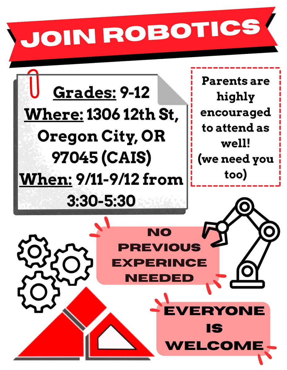 Skynet_Robotics's tweet image. If you’re interested in joining robotics then come join us this Thursday and Friday to learn more and meet the team!