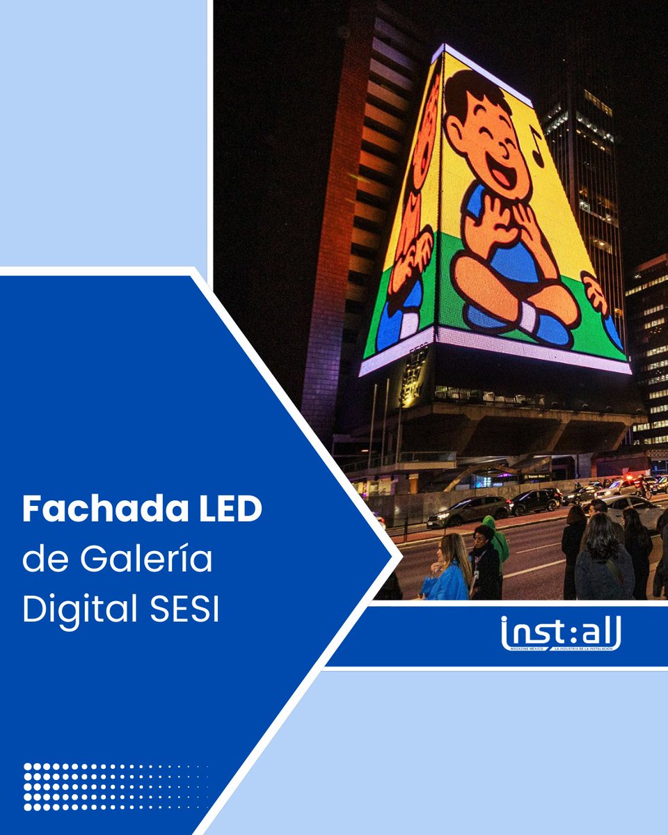🌆✨ La Galería Digital SESI en São Paulo se transforma con 120,000 LEDs de última generación.📖 Descubre este y más artículos en tu edición de septiembre: installmagazine.com.mx/fachada-led-se…

#installmagazine #digitalsignage #arquitecturaav #leddisplay #InstalaciónProfesional
