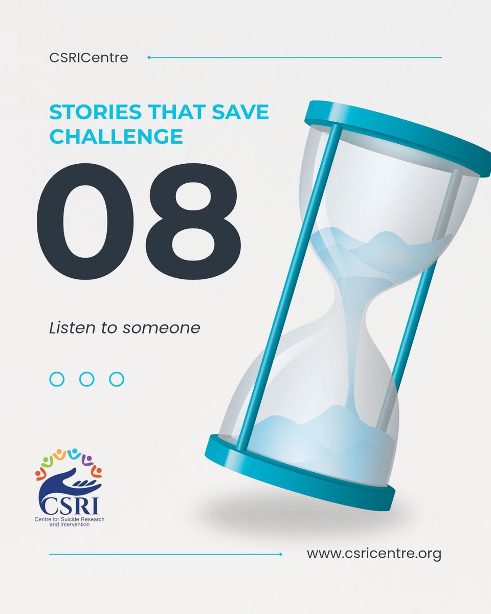 csricentre's tweet photo. Lives that would otherwise be lost to suicide are saved by someone who listens. 

So, when last did you intentionally listen to someone ? Join us for the human library and get an opportunity to listen  https://t.co/lbgJ1EObry . 

#StoriesThatSave #CSRI #suicidepreventionmonth https://t.co/4mdpXlprQB