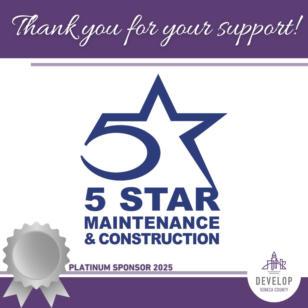 The Chamber could not accomplish its mission without the incredible support of its members. Our member spotlight is on Five Star Maintenance &amp; Construction!

For a full list of all of our generous sponsors, visit SenecaRegionalChamber.com/Sponsors.
