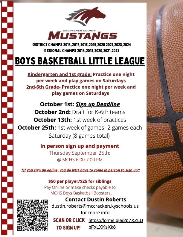 2025 McCracken County Boys Little League Basketball