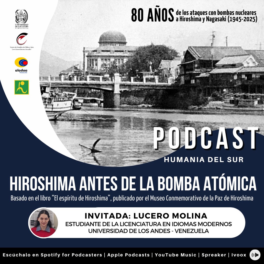 CEAAULA (@ceaaula) on Twitter photo El #CEAAULA, <a href="/AladaaVenezuela/">Aladaa Venezuela 🇻🇪</a> y la Fundación para la Cultura de la Paz de Hiroshima presentan un nuevo episodio🎙del #Podcast Humania del Sur.
🎧 Disponible en: creators.spotify.com/pod/profile/ce…
💬 Nuestra invitada: Lucero Molina. Estudiante de la licenciatura en Idiomas Modernos ULA. El #CEAAULA, <a href="/AladaaVenezuela/">Aladaa Venezuela 🇻🇪</a> y la Fundación para la Cultura de la Paz de Hiroshima presentan un nuevo episodio🎙del #Podcast Humania del Sur.
🎧 Disponible en: creators.spotify.com/pod/profile/ce…
💬 Nuestra invitada: Lucero Molina. Estudiante de la licenciatura en Idiomas Modernos ULA.