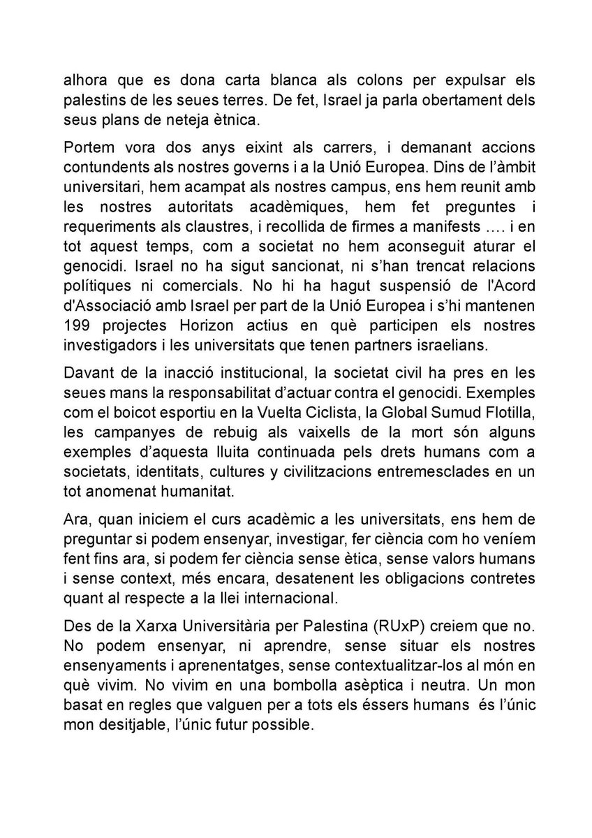 Red Universitaria por Palestina - Valencia tweet media