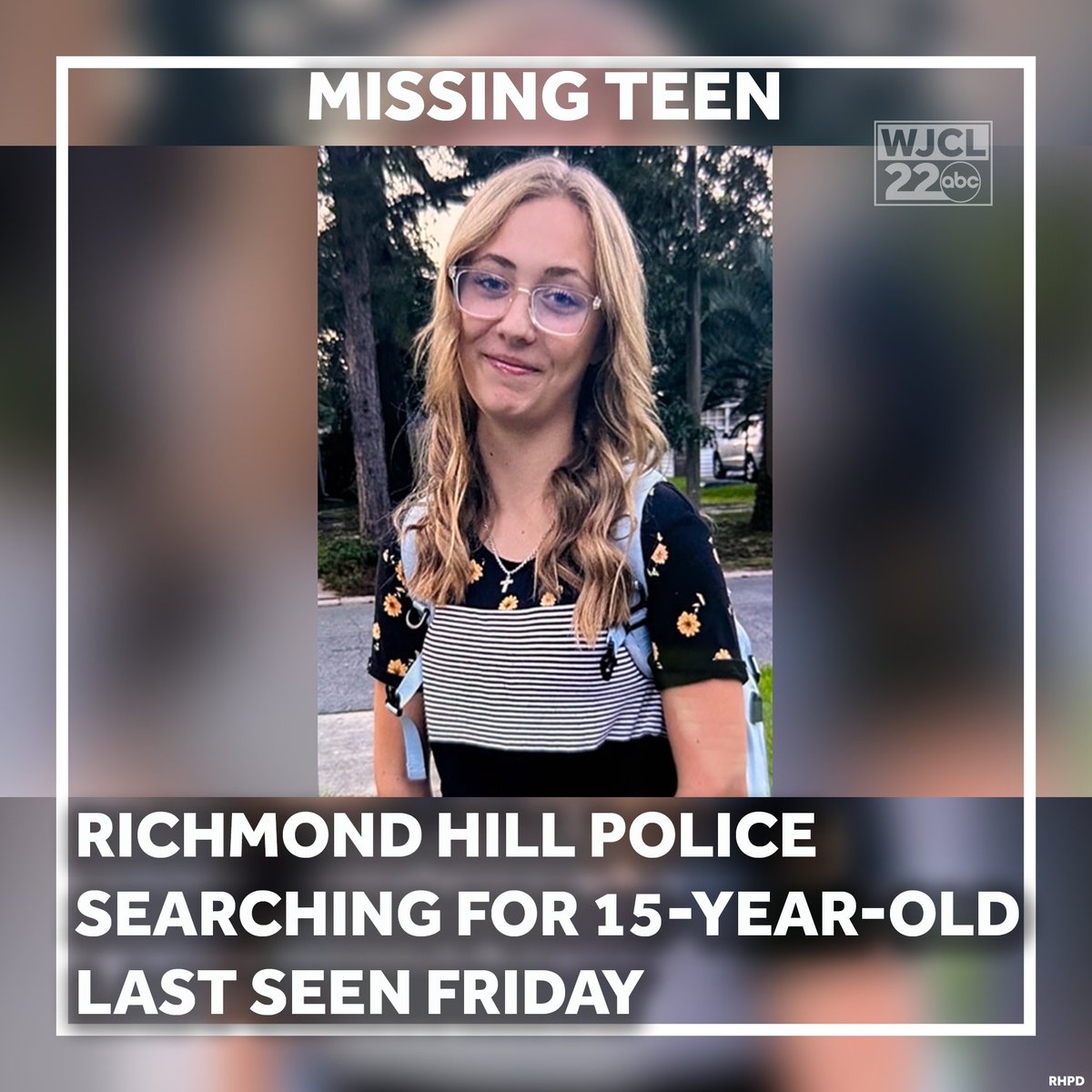 WJCLNews's tweet photo. SHARE TO HELP FIND HER: The Richmond Hill Police Department needs your help finding Aubree Hopkins. More info: https://t.co/m2xNpo556C  #missing https://t.co/N5bp09zGcB