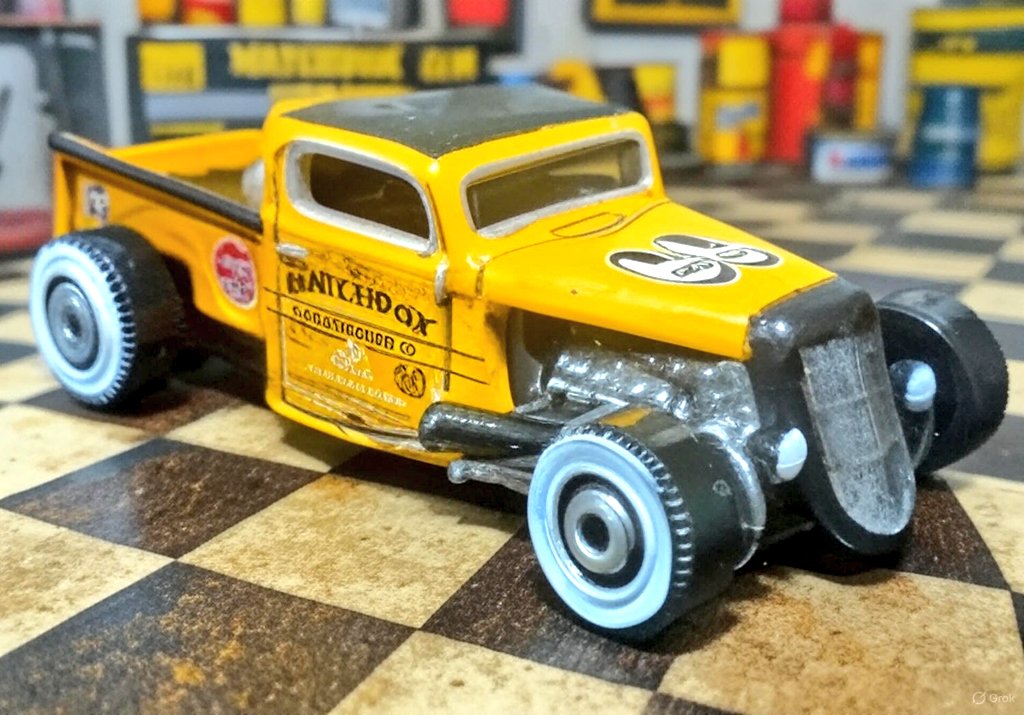 rXd26SbuMAcyKjZ's tweet photo. '35 FORD PICKUP
ルーフをブラックに塗装し窓枠をシルバーに塗装して完成😜🔥🔥🔥🔥🏁🇺🇲
#ホットウィール
#HotWheels
#MATCHBOX
#35FORD PICKUP https://t.co/Eu4nf48OvF