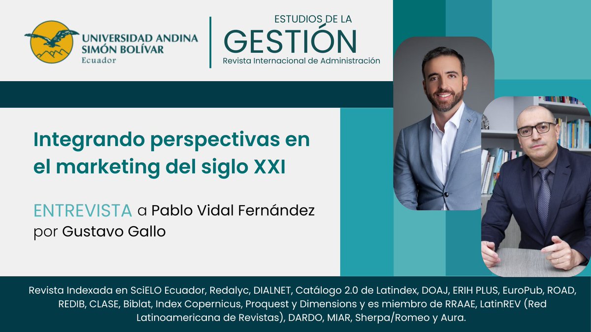 📊 #EGRecomienda | El Dr. <a href="/pablovidalmkt/">Pablo Vidal Marketing</a> conversa con @GustavoGallo sobre el futuro del marketing en Estudios de la Gestión 👉 n9.cl/h3l6ku
#Marketing #Gestión #Sostenibilidad