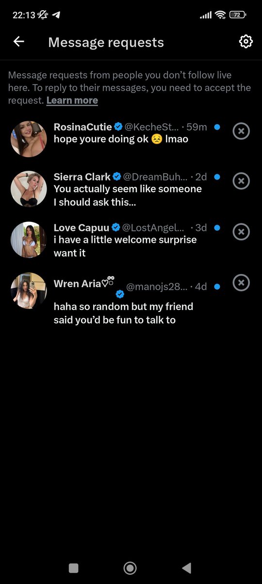 I never had so many bots contact me... Wtf is this platform becoming. 😅